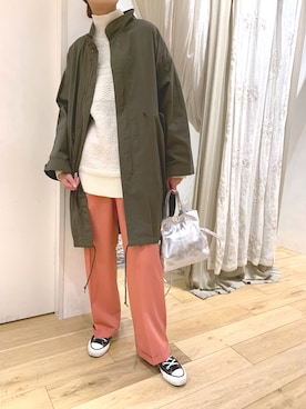 「SHENERY（シーナリー）のアイテム（モッズコート）」を使った、OSAKA_172cmさん（レディース・172cm）の秋コーディネート