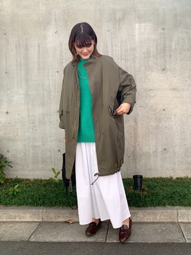 「SHENERY（シーナリー）のアイテム（モッズコート）」を使った、OSAKA_172cmさん（レディース・172cm）の秋コーディネート