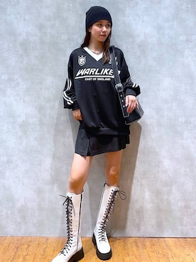 「PBLIM（ページボーイリム）のアイテム（その他トップス）」を使った、Kotohaさん（レディース・170cm）の秋コーディネート