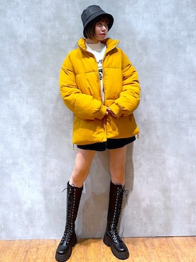 「PBLIM（ページボーイリム）のアイテム（ダウンジャケット/コート）」を使った、Kotohaさん（レディース・170cm）の秋コーディネート