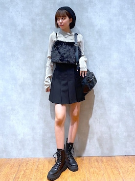 「PAGEBOY（ページボーイ）のアイテム（ハンチング/ベレー帽）」を使った、Kotohaさん（レディース・170cm）の秋コーディネート