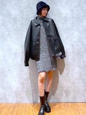 「PBLIM（ページボーイリム）のアイテム（ブルゾン）」を使った、Kotohaさん（レディース・170cm）の秋コーディネート