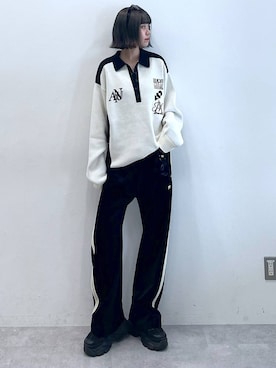 「Anui（アニュイ）のアイテム（スウェットパンツ）」を使った、Kotohaさん（レディース・170cm）の夏コーディネート