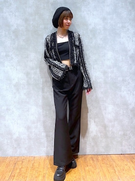 「PAGEBOY（ページボーイ）のアイテム（ハンチング/ベレー帽）」を使った、Kotohaさん（レディース・170cm）の秋コーディネート