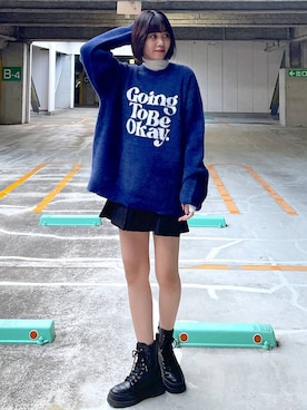 「アイテム（ニット/セーター）」を使った、Kotohaさん（レディース・170cm・10代）の冬コーディネート
