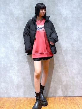 「PAGEBOY」｜「アイテム（ダウンジャケット/コート）」を使った、Kotohaさん（レディース・170cm）の冬コーディネート