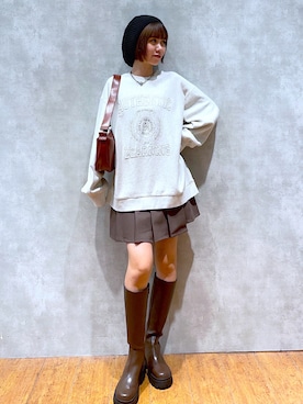 「PAGEBOY（ページボーイ）のアイテム（ハンチング/ベレー帽）」を使った、Kotohaさん（レディース・170cm）の秋コーディネート