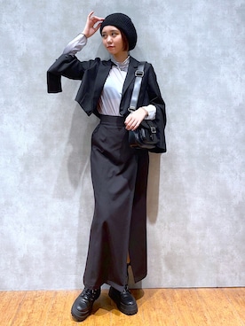 「PAGEBOY（ページボーイ）のアイテム（ハンチング/ベレー帽）」を使った、Kotohaさん（レディース・170cm）の秋コーディネート