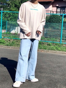 「RAGEBLUE（レイジブルー）のアイテム（Tシャツ/カットソー）」を使った、Sohta さん（メンズ・167cm）の秋コーディネート