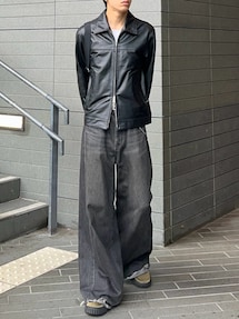 黒 スエード モカシン ローファー HARUTA（ハルタ）の「HARUTA ハルタ 本革 3E プレーンスリッポン