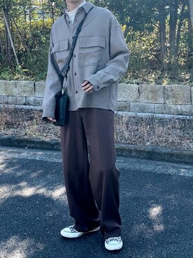 「epnok（エプノック）のアイテム（バッグ）」を使った、Sohta さん（メンズ・167cm）の秋コーディネート