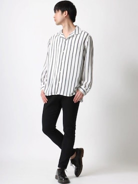「Dr. Martens（ドクターマーチン）のアイテム（ローファー）」を使った、Ｔさん（メンズ・177cm）の春コーディネート