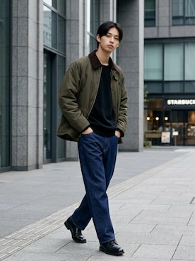 「Dickies（ディッキーズ）のアイテム」を使った、Lazarさん（メンズ・176cm）の秋コーディネート