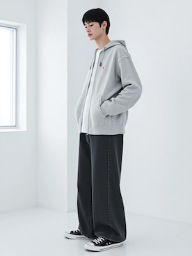 「アイテム（パーカー）」を使った、Lazarさん（メンズ・178cm）の秋コーディネート