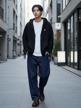 「KANGOL（カンゴール）のアイテム（トップス）」を使った、Lazarさん（メンズ・176cm）の春コーディネート