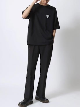 「カジュアルコーデ」｜「アイテム（スラックス）」を使った、Ｔさん（メンズ・177cm）の夏コーディネート