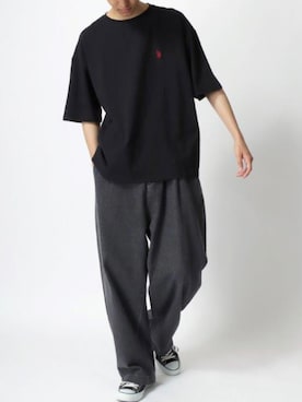 「Lazar（ラザル）のアイテム（デニムパンツ）」を使った、Lazarさん（メンズ・177cm）の夏コーディネート