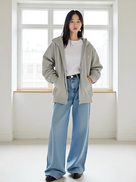 「Heather（ヘザー）のアイテム」を使った、Lazarさん（レディース・160cm）の秋コーディネート