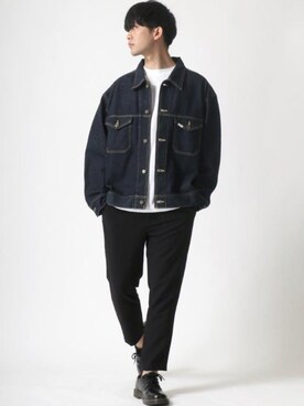 「BEN DAVIS（ベンデイビス）のアイテム（Tシャツ/カットソー）」を使った、Ｔさん（メンズ・177cm）の秋コーディネート