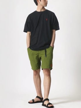 「アイテム（サンダル）」を使った、Ｔさん（メンズ・177cm）の夏コーディネート
