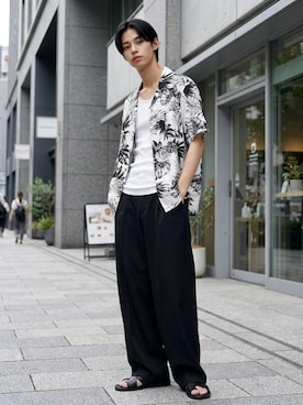 「Lazar（ラザル）のアイテム」を使った、Lazarさん（メンズ・176cm）の夏コーディネート