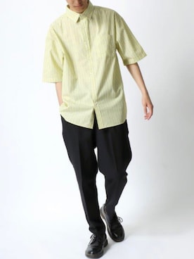 「Lazar（ラザル）のアイテム（シャツ/ブラウス）」を使った、Lazarさん（メンズ・177cm）の夏コーディネート