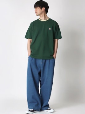 「Lazar（ラザル）のアイテム（デニムパンツ）」を使った、Lazarさん（メンズ・177cm）の夏コーディネート