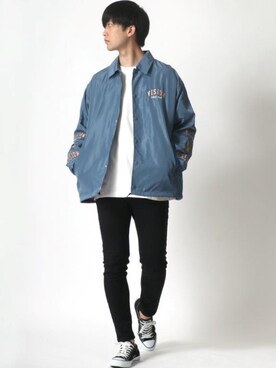 「BEN DAVIS（ベンデイビス）のアイテム（Tシャツ/カットソー）」を使った、Ｔさん（メンズ・177cm）の秋コーディネート