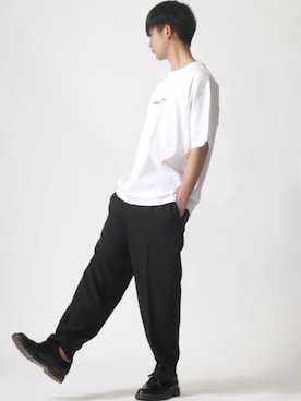 「Dr. Martens（ドクターマーチン）のアイテム（ローファー）」を使った、Ｔさん（メンズ・177cm）の夏コーディネート
