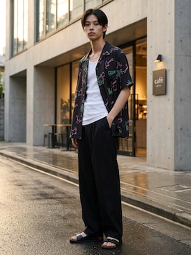 「Lee（リー）のアイテム」を使った、Lazarさん（メンズ・176cm）の夏コーディネート