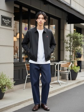 「アイテム（ブルゾン）」を使った、Lazarさん（メンズ・176cm）の春コーディネート