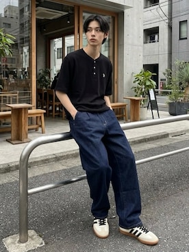 「Lee（リー）のアイテム」を使った、Lazarさん（メンズ・176cm）の夏コーディネート