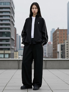 「アイテム（ナイロンジャケット）」を使った、Lazarさん（レディース・159cm）の秋コーディネート