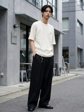 「Lee（リー）のアイテム」を使った、Lazarさん（メンズ・176cm）の夏コーディネート