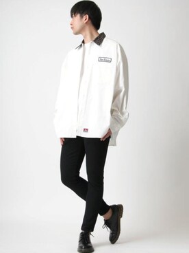 「Dr. Martens（ドクターマーチン）のアイテム（ローファー）」を使った、Ｔさん（メンズ・177cm）の春コーディネート