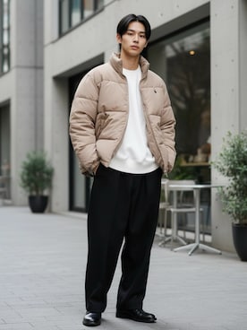 「韓国ファッション」｜Lazarさん（メンズ・176cm）の冬コーディネート