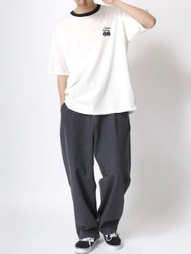 「Lazar（ラザル）のアイテム（デニムパンツ）」を使った、Lazarさん（メンズ・177cm）の夏コーディネート