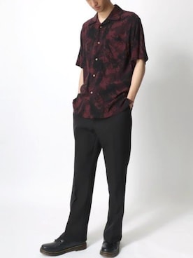 「Lazar（ラザル）のアイテム（シャツ/ブラウス）」を使った、Lazarさん（メンズ・177cm）の夏コーディネート