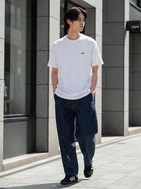 「Dickies（ディッキーズ）のアイテム」を使った、Lazarさん（メンズ・176cm）の夏コーディネート