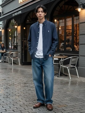 「アメカジ」｜Lazarさん（メンズ・176cm）の春コーディネート