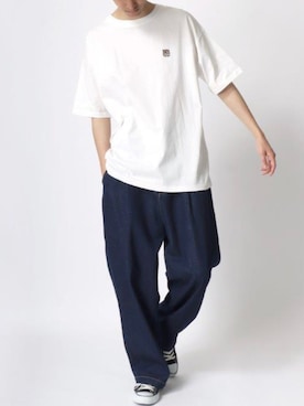 「Lazar（ラザル）のアイテム（デニムパンツ）」を使った、Lazarさん（メンズ・177cm）の夏コーディネート