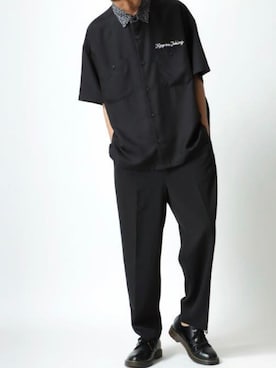 「Dr. Martens（ドクターマーチン）のアイテム（ローファー）」を使った、Ｔさん（メンズ・177cm）の夏コーディネート