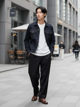 「Levi's（リーバイス）のアイテム」を使った、Lazarさん（メンズ・176cm）の秋コーディネート