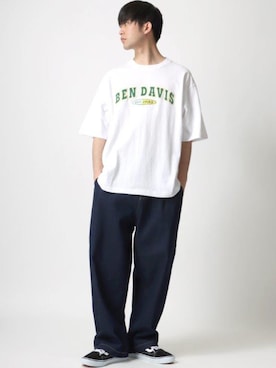 「BEN DAVIS（ベンデイビス）のアイテム（トップス）」を使った、Ｔさん（メンズ・177cm）の春コーディネート