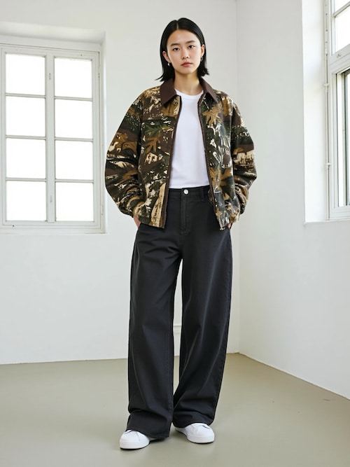 DELUXE ハンティング ジャケット カバーオール ブルゾン ロゴ ブラック セール】MARK GONZALES ARTWORK COLLECTION/マークゴンザレス