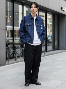 「Lee（リー）のアイテム」を使った、Lazarさん（メンズ・176cm）の春コーディネート