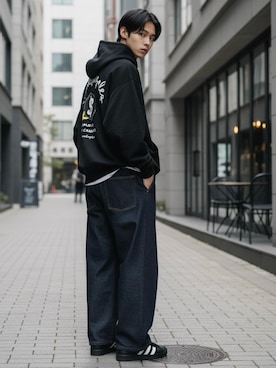 「Lee（リー）のアイテム」を使った、Lazarさん（メンズ・176cm）の春コーディネート