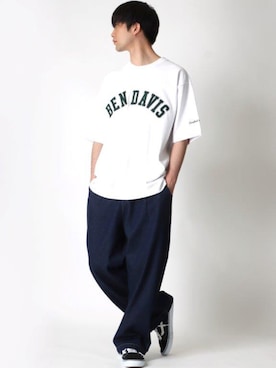 「BEN DAVIS（ベンデイビス）のアイテム（トップス）」を使った、Ｔさん（メンズ・177cm）の春コーディネート
