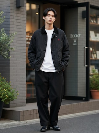 「BEVERLY HILLS POLO CLUB（ビバリーヒルズポロクラブ）のBEVERLY HILLS POLO CLUB/ビバリーヒルズポロクラブ Hunting Jacket/オーバーサイズ ナイロン 襟コーデュロイ ショート丈 ハンティングジャケット/ブルゾン/レディース メンズ（ブルゾン）」を使った、Lazarさん（メンズ・176cm）の春コーディネート