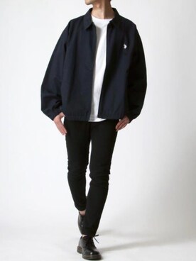 「U.S. POLO ASSN.（ユーエスポロアッスン）のアイテム（ブルゾン）」を使った、Ｔさん（メンズ・177cm）の春コーディネート